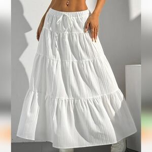 Elegant White Maxi Skirt